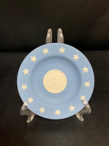 웨지우드 제스퍼웨어 연한 블루  핀 디쉬 Wedgwood Jasperware Light Blue  Pin Dish circa1960