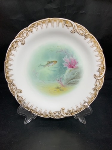 민톤 핸드페인트  Gilman Collamore 럭셔리 캐비닛 플레이트 Minton Hand Painted Gilman Collamore Luxury Cabinet Plate circa 1890 - 50% OFF !!!!
