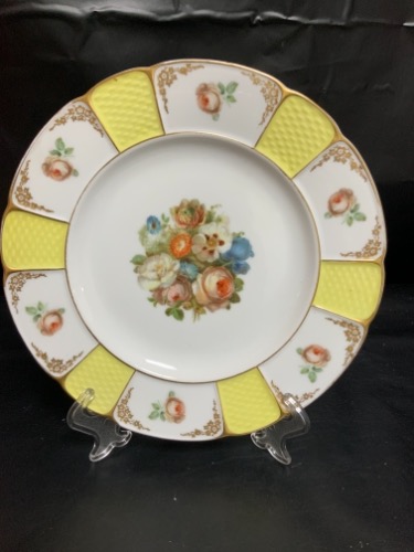 로젠탈 바구니 무늬 프로럴 디너 플레이트 Rosenthal Basketweave Floral Dinner Plate circa 1919-1935