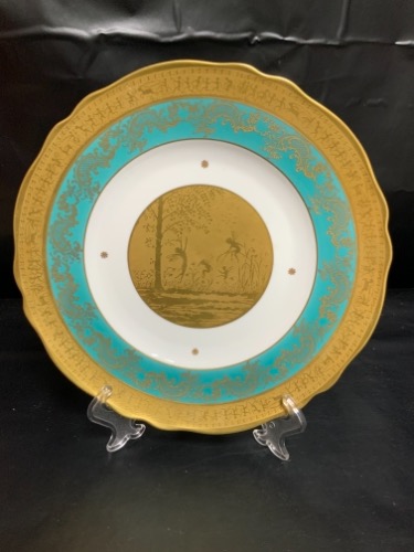 STW 데코레이드 바바리아 골드 길드 &quot;Pixie&quot; 플레이트 STW Decorated Bavaria Gold Gilded &quot;Pixie&quot; Plate circa 1940