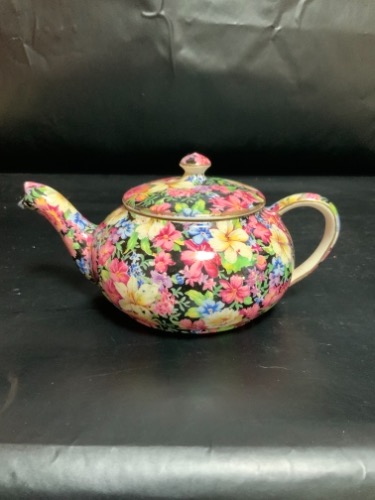 로얄 윈톤 &quot;Florence&quot; 친즈 일인용 티팟 Royal Winton &quot;Florence&quot; Chintz Individual Teapot circa 1940