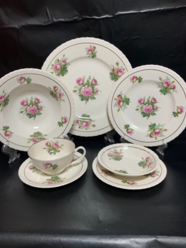 Hanover &quot;기념일&quot; 페턴 7pc 세팅 Hanover &quot;Anniversary&quot; Pattern 7 Piece Setting circa 1950