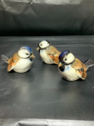 괴벨 3종 세트 버드 피겨린 Goebel Set of 3  Bird Figurines circa 1979