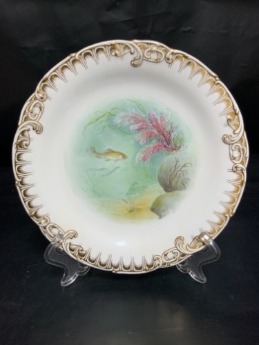 민톤 핸드페인트  Gilman Collamore 럭셔리 캐비닛 플레이트 Minton Hand Painted Gilman Collamore Luxury Cabinet Plate circa 1890 - 50% OFF
