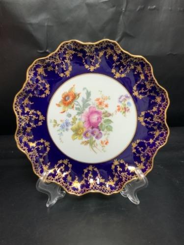 로얄 돌턴 핸드페인트 케비넷 플레이트 Royal Doulton Hand Painted Cabinet Plate w/ Rd No. dtd 1887
