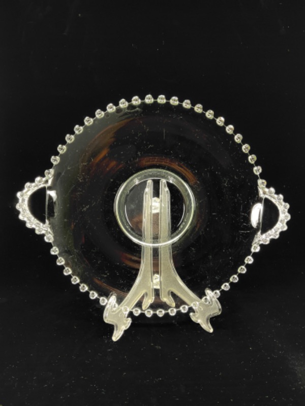 임페리얼 캔들윅 엘러겐트 글래스 서빙 플레이트 Imperial Candlewick Elegant Glass Serving Plate circa 1950