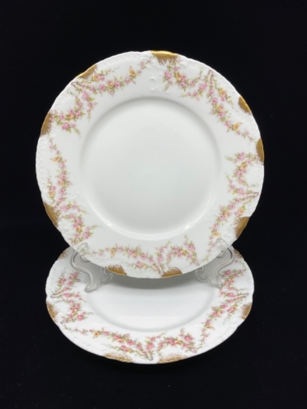 하빌랜드 리모지 “프로럴 갈랜드” 디너 플레이트 Haviland Limoges &quot;Floral Garland&quot; Dinner Plate circa 1900