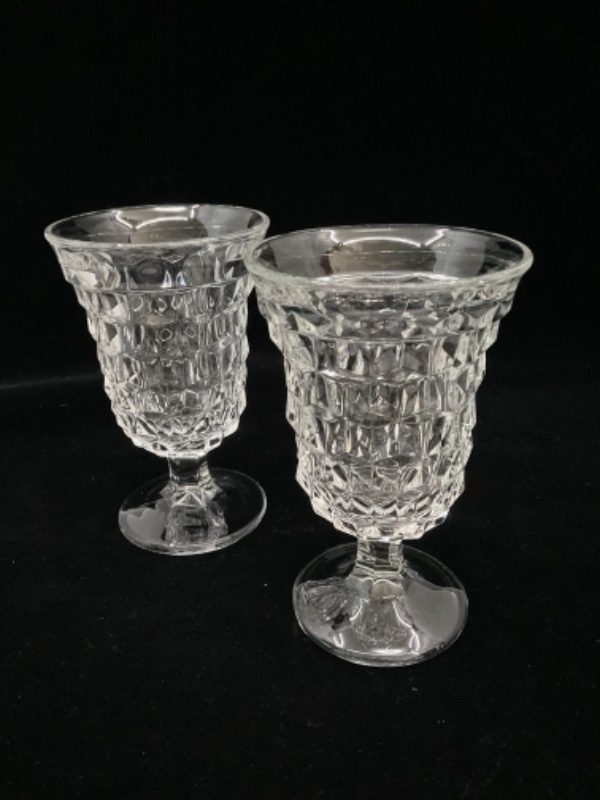 포스토리아 “아메리칸” 페턴 스템드 글래스 Fostoria &quot;American&quot; Pattern Stemmed Glass circa 1916 - 1986