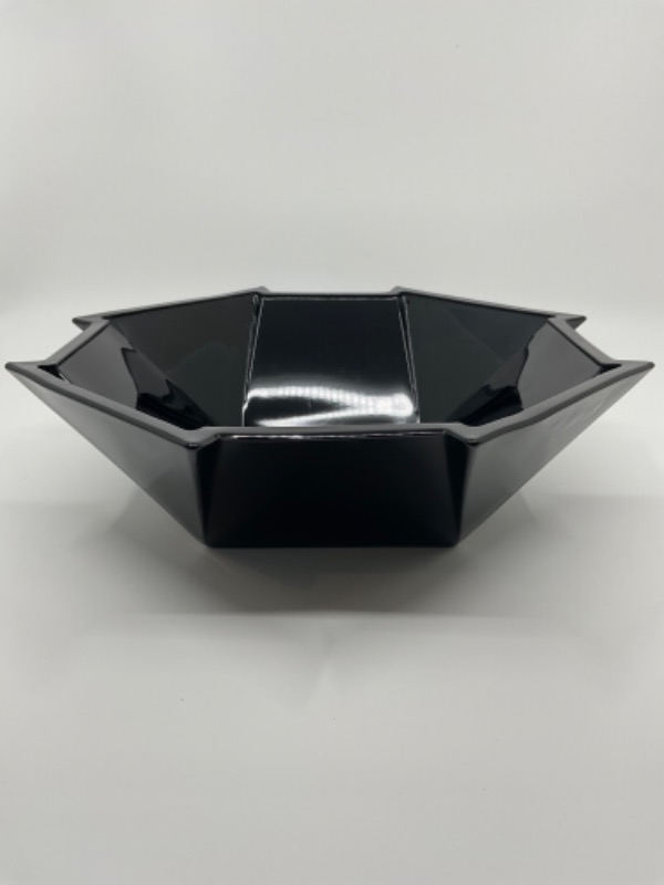 포스토리아 블랙 글랫 “Design by Sakier&quot; 보울 Fostoria Black Glass &quot;Design by Sakier&quot; Bowl circa 1930