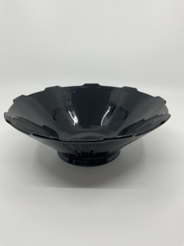 빈티지 블랙 글래스 보울/캔디 디쉬 Vintage Black Glass Bowl / Candy Dish circa 1940