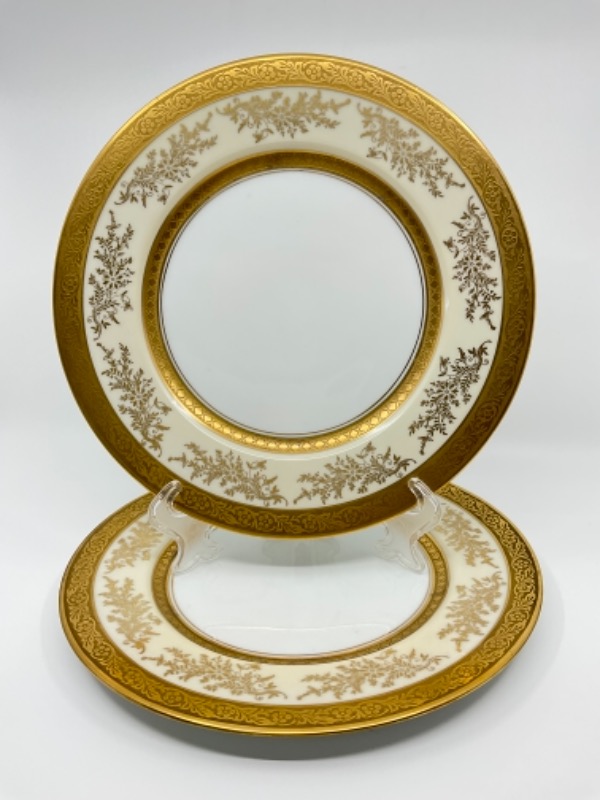 Schlaggenwald (체코슬로바키아) 골드 길딩 플레이트 Schlaggenwald (Czechoslovakia) Gold Gilded Plate circa 1920