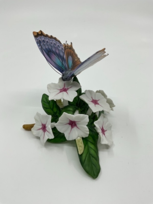 레녹스 “Blue Temora&quot;  나비 피겨린 Lenox &quot;Blue Temora&quot; Butterfly Figurine 1989