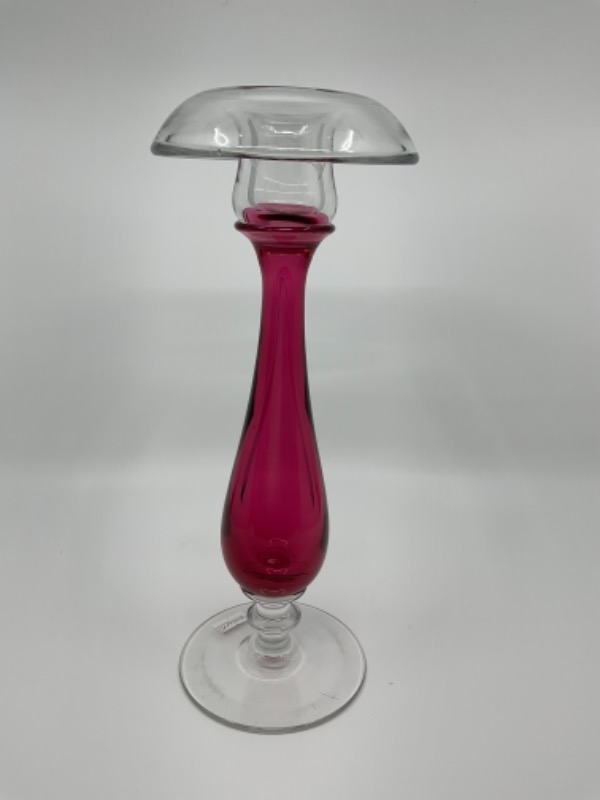 페어포인트 핸드 블로운 아트 글래스 촛대-싱글- Pairpoint Hand Blown Art Glass Candlestick circa 1920