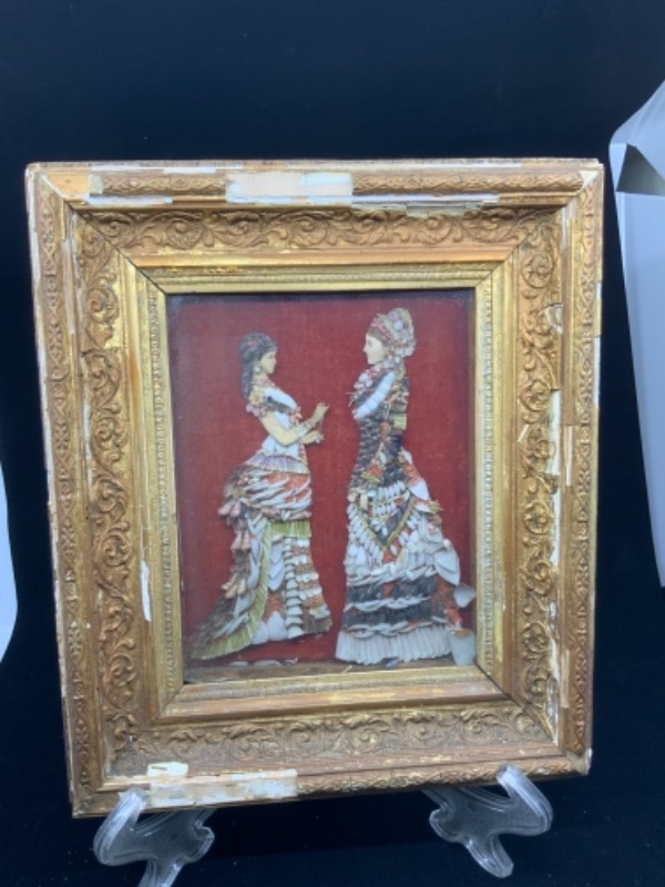 Victorian Framed Seashell Art circa 1870 - Original Deaccessioned Museum Piece!