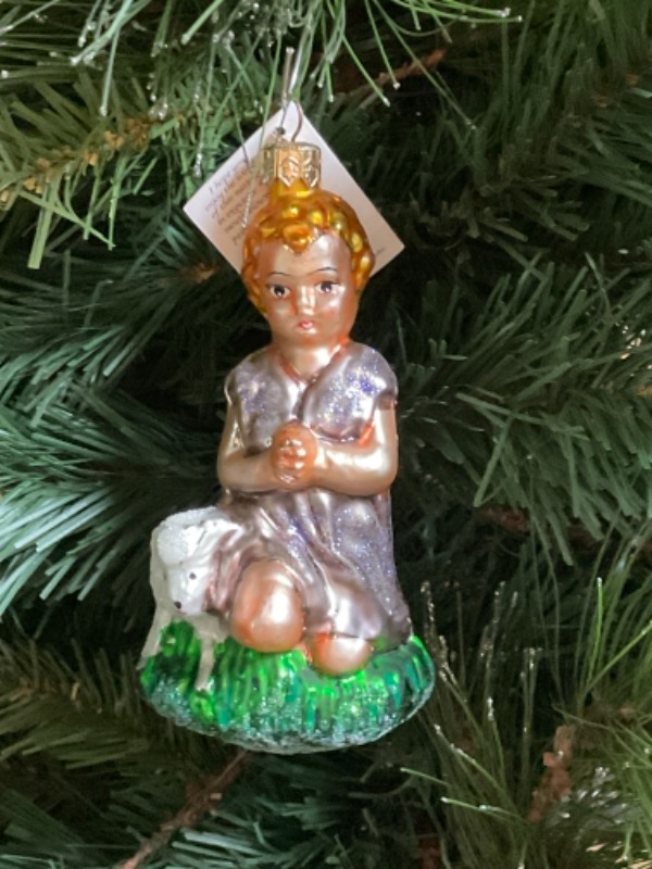 크리스토퍼 라드코 핸드 블로운 / 핸드페인트 &quot; The Nativity&quot; 크리스마스 트리 장식 1997 Christopher Radko Hand Blown / Painted &quot;The Nativity &quot; Christmas Tree Ornament