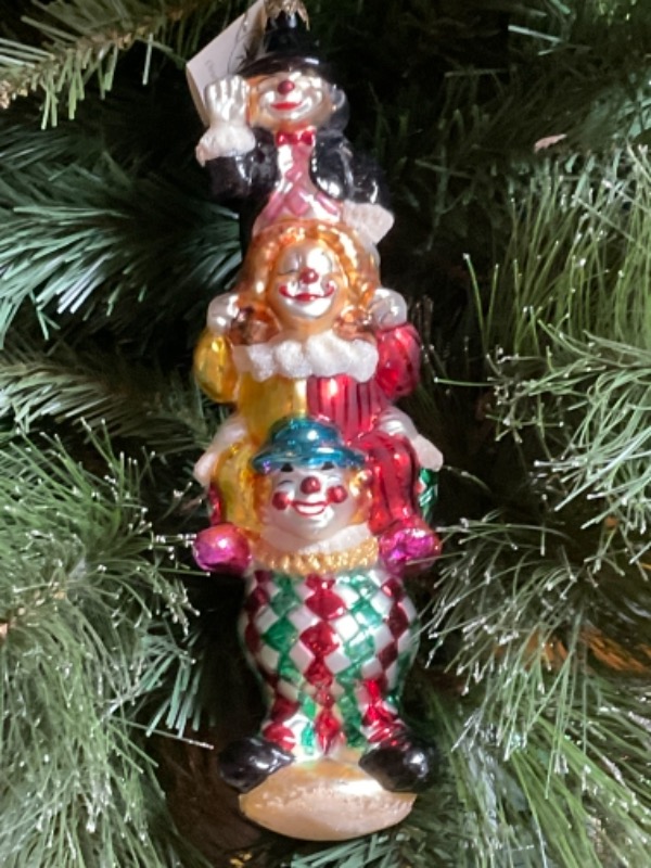 크리스토퍼 라드코 크리스마스 핸드 블로운 / 핸드페인트 크리스마스 트리 장식-키가 큰- 1996 Christopher Radko Hand Blown / Painted Christmas Ornament - 26 cm High !!!