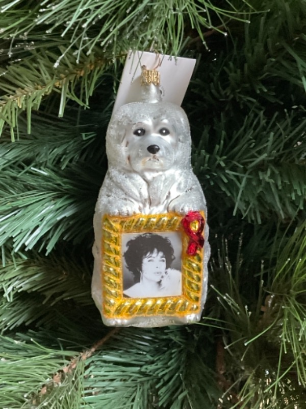 크리스토퍼 라드코 핸드 블로운 / 핸드페인트 &quot; Sugar Holiday&quot;  크리스마스 트리 장식 1998 Christopher Radko Hand Blown / Painted &quot; Sugar Holiday&quot; Christmas Tree Ornament - Liz Taylor