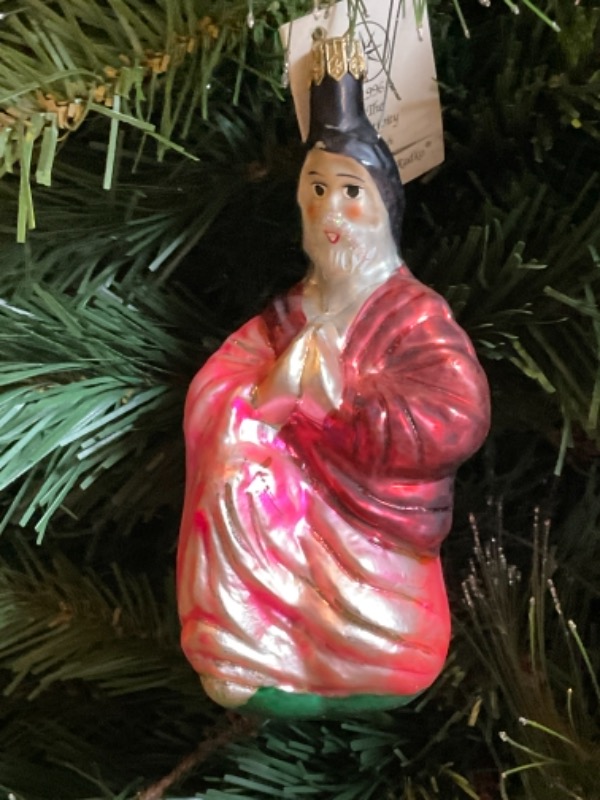 크리스토퍼 라드코 크리스마스 핸드 블로운 / 핸드페인트 &quot;Nativity - Joseph&quot; 크리스마스 트리 장식 1996 Christopher Radko Hand Blown / Painted &quot;Nativity - Joseph&quot; Christmas Tree Ornament