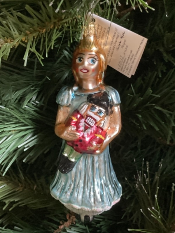 크리스토퍼 라드코 핸드 블로운 / 핸드페인트 &quot; Clara&quot; 크리스마스 트리 장식 1995 Christopher Radko Hand Blown / Painted &quot; Clara&quot; Christmas Tree Ornament
