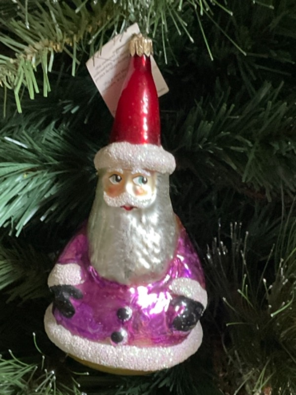 크리스토퍼 라드코 크리스마스 핸드 블로운 / 핸드페인트 크리스마스 트리 장식 1994 Christopher Radko Hand Blown / Painted Christmas Tree Ornament