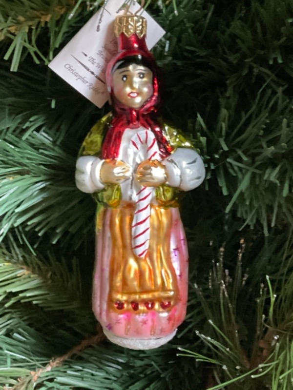 크리스토퍼 라드코 핸드 블로운 / 핸드페인트 &quot; The Witch&quot; 크리스마스 트리 장식 1996 Christopher Radko Hand Blown / Painted &quot; The Witch&quot; Christmas Tree Ornament