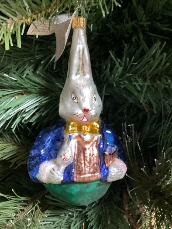 크리스토퍼 라드코 크리스마스 핸드 블로운 / 핸드페인트 크리스마스 트리 장식 1995 Christopher Radko Hand Blown / Painted Christmas Tree Ornament