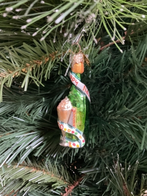 크리스토퍼 라드코 핸드 블로운 / 핸드페인트  &quot; Cheers Gem&quot;  크리스마스 트리 장식 2000 Christopher Radko Hand Blown / Painted &quot; Cheers Gem&quot; Christmas Tree Ornament