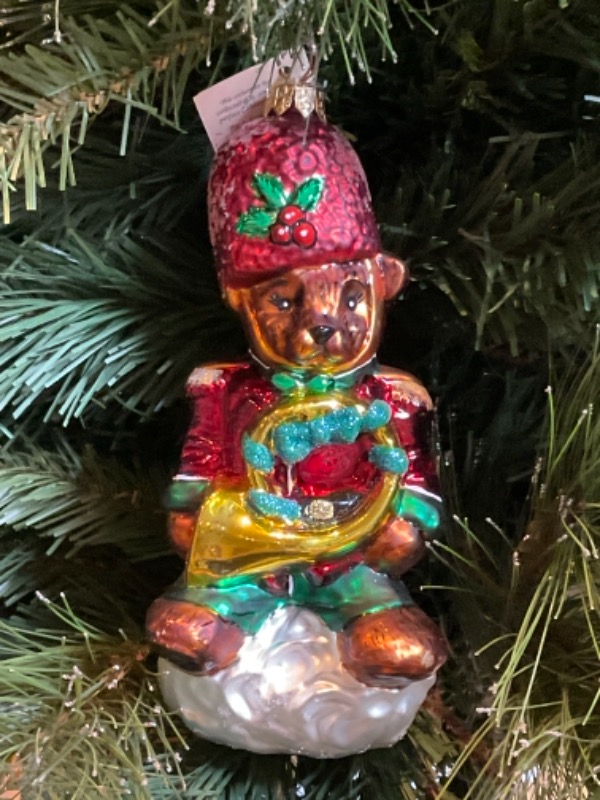 크리스토퍼 라드코 크리스마스 핸드 블로운 / 핸드페인트 크리스마스 트리 장식 1996 Christopher Radko Hand Blown / Painted Christmas Tree Ornament