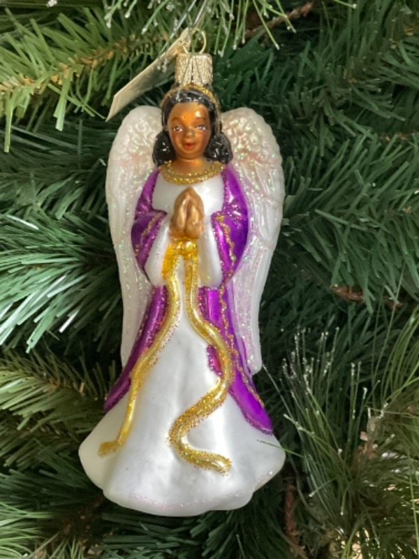 빈티지 올드 월드 핸드 블로운 / 핸드페인트 &quot;Angel&quot; 크리스마스 트리 장식 Vintage Old World Christmas &quot;Angel&quot; Christmas Tree Ornament