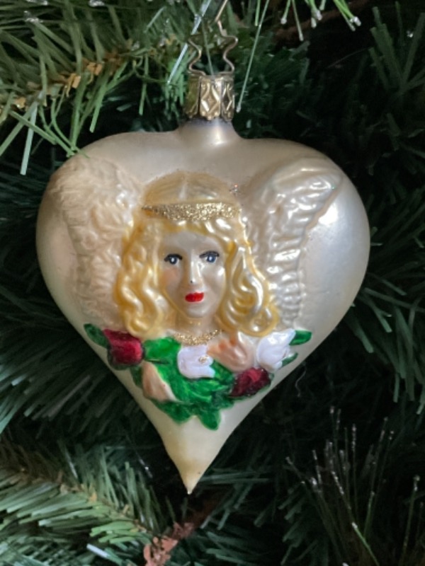 크리스토퍼 라드코 핸드 블로운 / 핸드페인트 크리스마스 트리 장식 Christopher Radko Hand Blown / Painted Christmas Tree Ornament