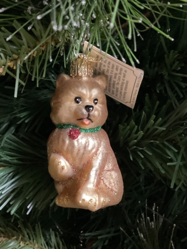 올드 월드 크리스마스 핸드 블로운 / 핸드페인트  &quot;Cairn Terrier&quot; 크리스마스 트리 장식 2011 Old World Christmas Hand Blown / Painted &quot;Cairn Terrier&quot; Christmas Tree Ornament
