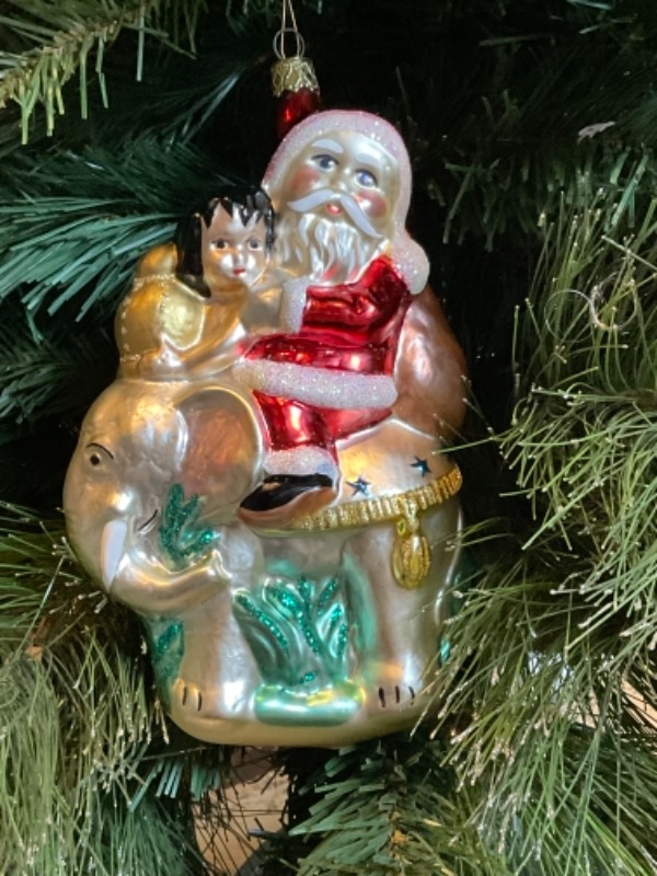 잉게 글래스 크리스마스 핸드 블로운 / 핸드페인트 크리스마스 트리 장식 1996 Inge Glas Hand Blown / Painted Glass Christmas Ornament