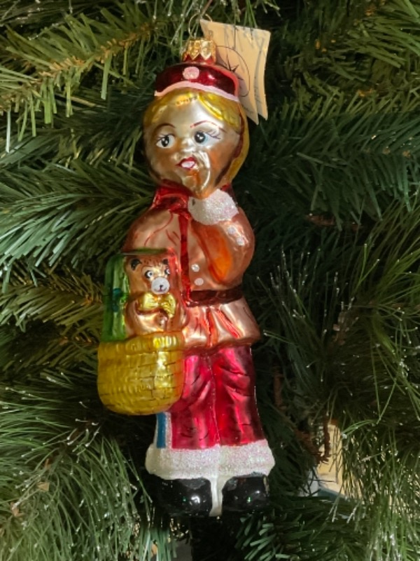 크리스토퍼 라드코 핸드 블로운 / 핸드페인트 크리스마스 트리 장식 1996 Christopher Radko Hand Blown / Painted Christmas Tree Ornamen- Limited Edition (only 500 made)