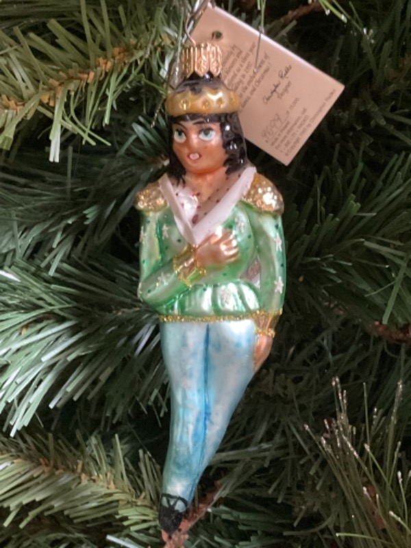 크리스토퍼 라드코 핸드 블로운 / 핸드페인트 &quot; Punchinello&quot;  크리스마스 트리 장식 1996 Christopher Radko Hand Blown / Painted &quot; Punchinello&quot; Christmas Tree Ornament