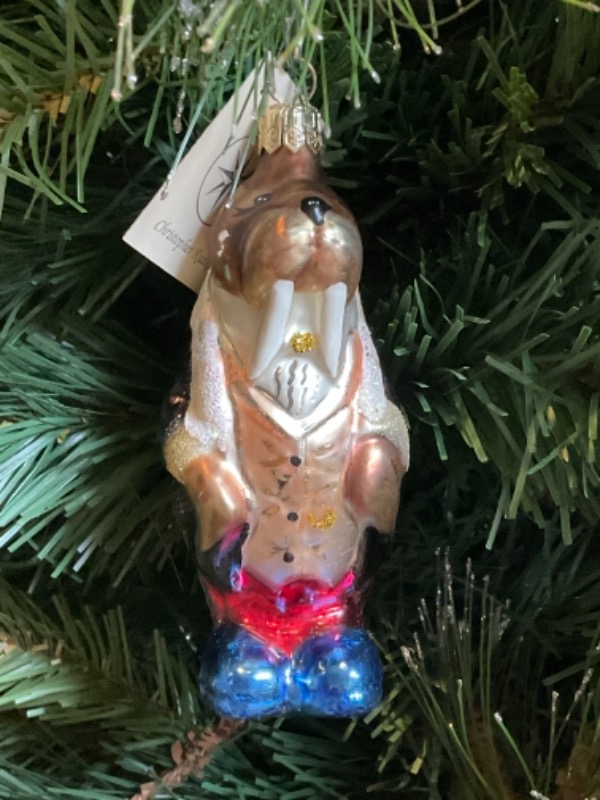 크리스토퍼 라드코 크리스마스 핸드 블로운 / 핸드페인트 크리스마스 트리 장식 1996 Christopher Radko Hand Blown / Painted Christmas Tree Ornament