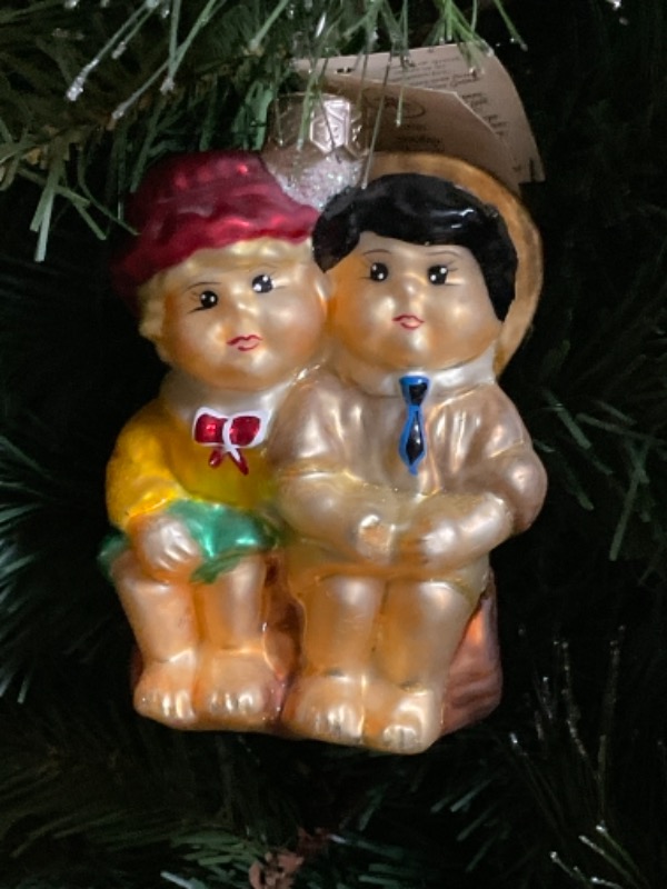 크리스토퍼 라드코 핸드 블로운 / 핸드페인트 &quot; Hansel &amp; Gretel&quot; 크리스마스 트리 장식1996 Christopher Radko Hand Blown / Painted &quot; Hansel &amp; Gretel&quot; Christmas Tree Ornament