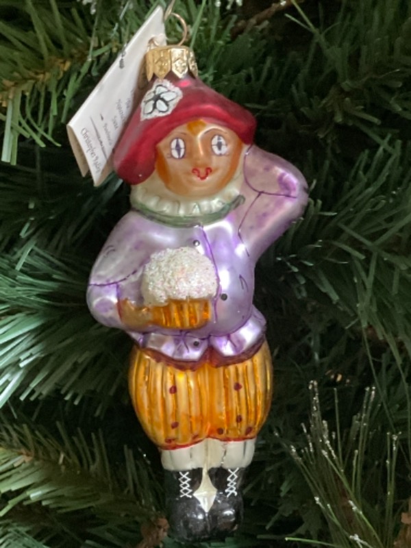 크리스토퍼 라드코 핸드 블로운 / 핸드페인트 &quot; Nutcracker Prince&quot;  크리스마스 트리 장식 1996 Christopher Radko Hand Blown / Painted &quot; Nutcracker Prince&quot; Christmas Tree Ornament