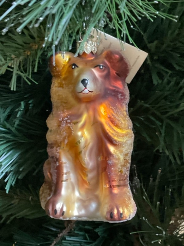 크리스토퍼 라드코 핸드 블로운 / 핸드페인트 &quot; Mans Best Friend&quot;  크리스마스 트리 장식 1996 Christopher Radko Hand Blown / Painted &quot; Mans Best Friend&quot; Christmas Tree Ornament