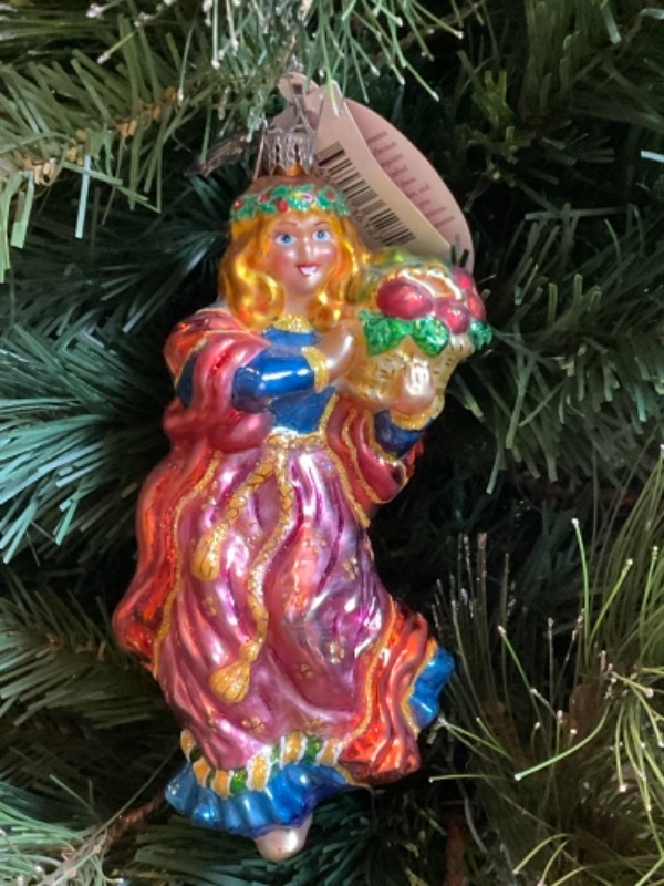 크리스토퍼 라드코 크리스마스 핸드 블로운 / 핸드페인트 크리스마스 트리 장식 2004 Christopher Radko Hand Blown / Painted Christmas Tree Ornament