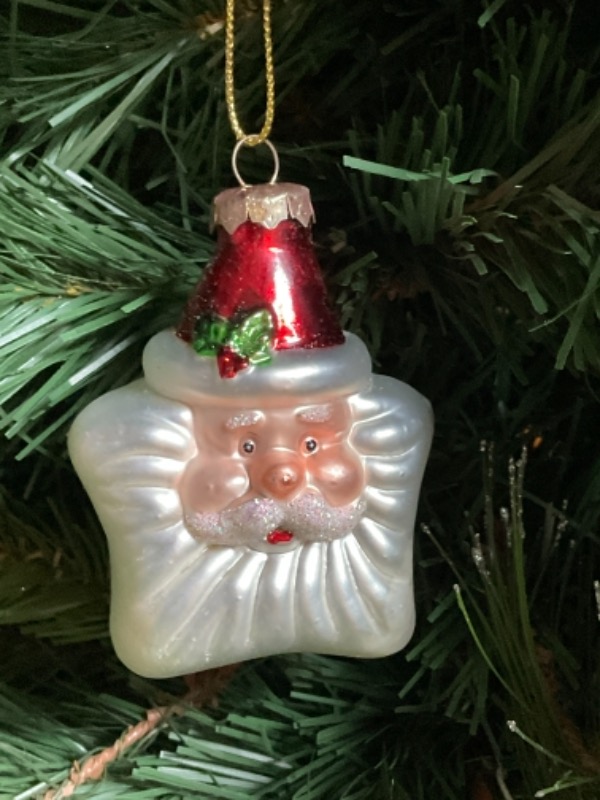 토마스 파코니 크리스마스 핸드 블로운 / 핸드페인트 크리스마스 트리 장식 Thomas Pacconi Hand Blown / Painted Christmas Tree Ornament.