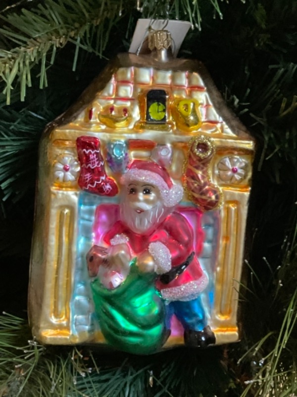 크리스토퍼 라드코 크리스마스 핸드 블로운 / 핸드페인트 크리스마스 트리 장식 1995 Christopher Radko Hand Blown / Painted Christmas Tree Ornament