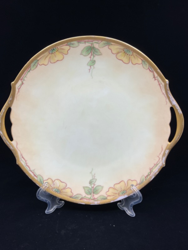 Tressemanes &amp; Vogt  핸드페인트 패스트리 플레이트 Tressemanes &amp; Vogt Limoges HHand Painted Plate dated 1916