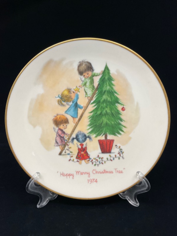 록포드 &quot;Moppets&quot; 크리스마스 플레이트 Gorham &quot;Moppets&quot; Christmas Plate 1974