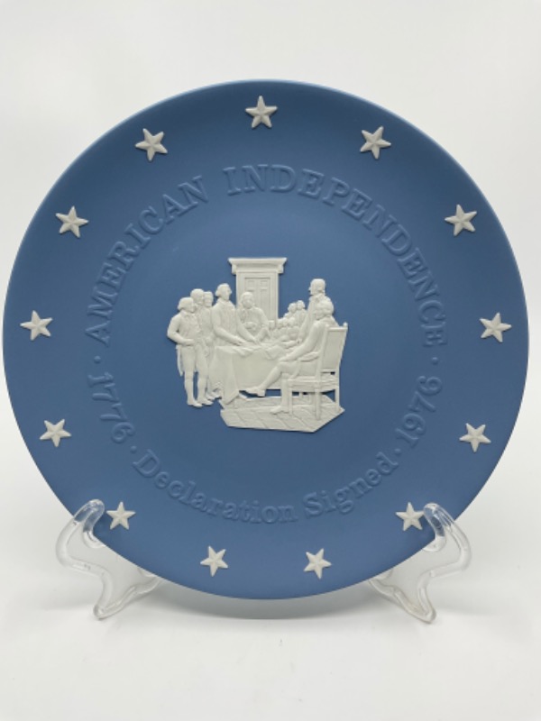 웨지우드 제스퍼웨어  Bicentennial 플레이트-Declaration Signed. Wedgwood Jasperware Bicentennial 1976 Plate - Declaration Signed