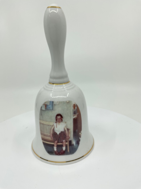 빈티지 노먼 록웰 &quot;샤이너&quot; 도자기 벨 Vintage Norman Rockwell &quot;Shiner&quot; Porcelain Bell 1986