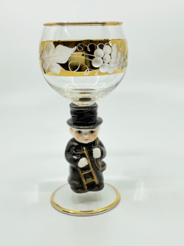 빈티지 W.독일 컷 글라스 피겨린 스템웨어 Vintage W. Germany Cut Glass Figurine Stemware