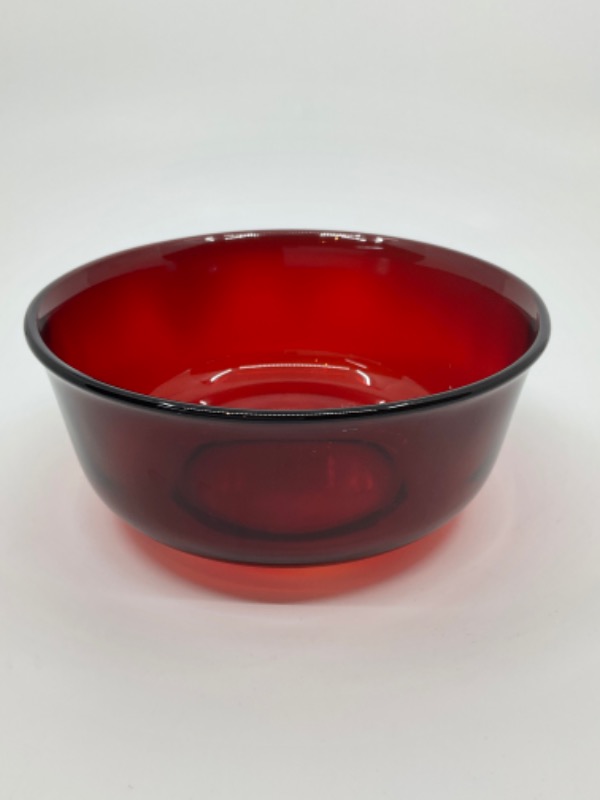 Arcoroc 레드 루비 푸딩 컵 Arcoroc Red Ruby Pudding Cup circa 1950