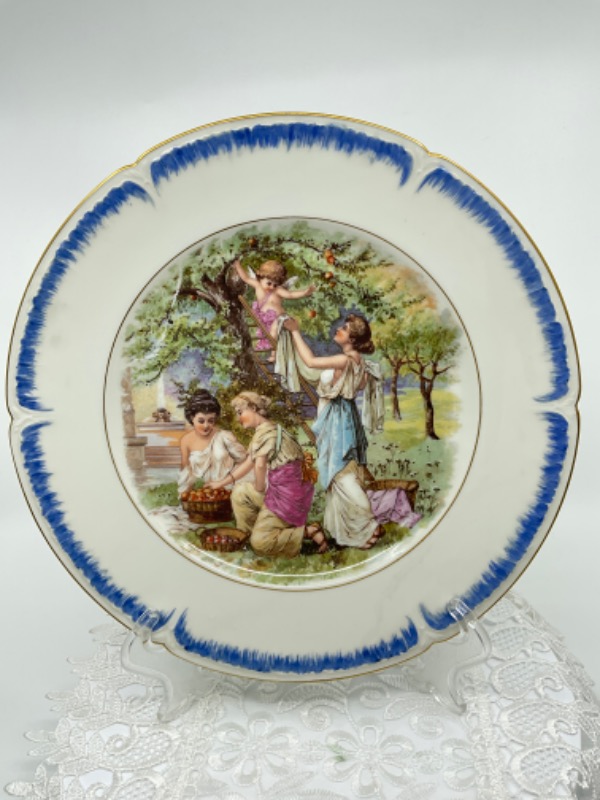 GDA 하빌랜드 리모지 데코레이터 케비넷 플레이트. GDA Haviland Limoges Decorated Cabinet Plate circa 1900