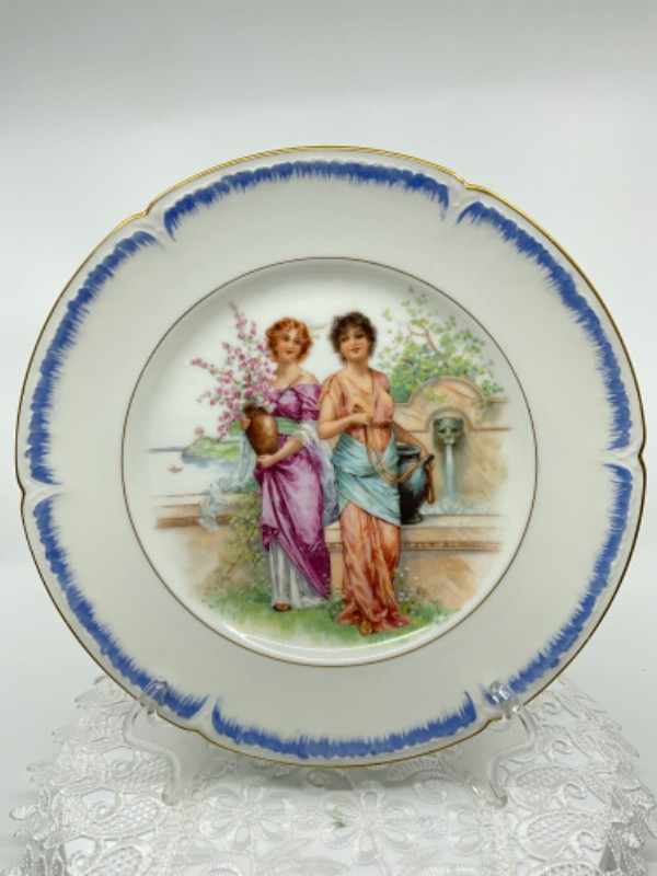 GDA 하빌랜드 리모지 데코레이터 케비넷 플레이트 GDA Haviland Limoges Decorated Cabinet Plate circa 1900