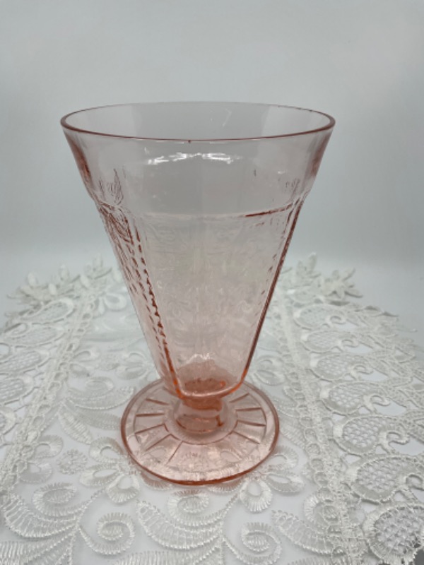 핑크 디프레션 글래스 텀블러 Pink Depression Glass Tumbler circa 1930